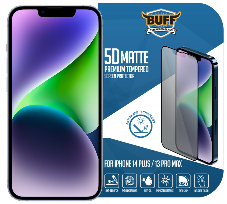 Buff iPhone 14 Plus / 13 Pro Max 5D Matte Screen Protector